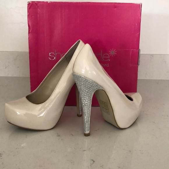 Shoe dazzle Nude Pump w/sparkle - Picture 1 of 5
